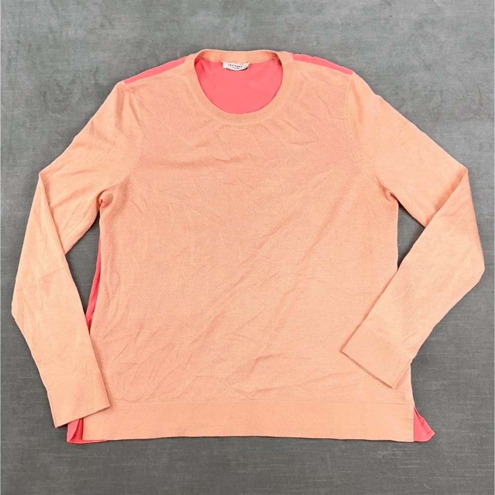 Equipment Sweater Womens Large Pink Peach Silk Cashmere Blend Crewneck Pullover
